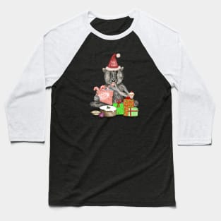 Christmas Baboon Feast Baseball T-Shirt